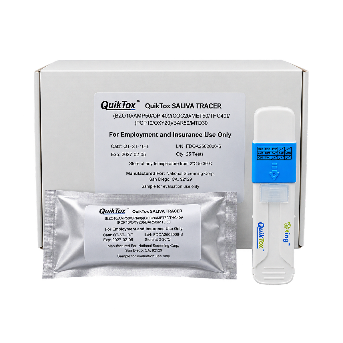 QuikTox™ 10 Panel Oral Tracer image 1